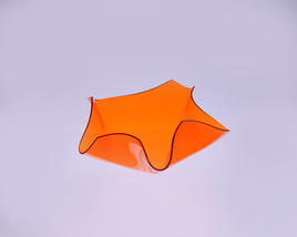 Schale, orange, transparent
