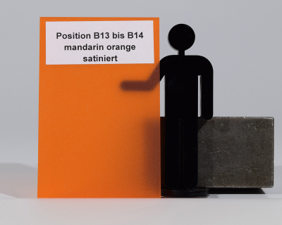 Platte aus Acrylglas 3 mm mandarinorange satiniert