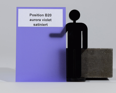 Platte aus Acrylglas 3 mm aurora violet satiniert 