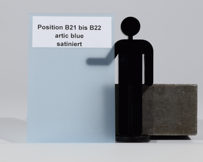 Platte aus Acrylglas 3 mm artic blue satiniert