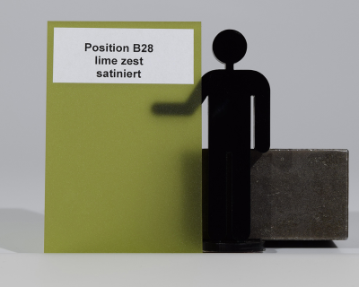 Platte aus Acrylglas 3 mm lime zest satiniert