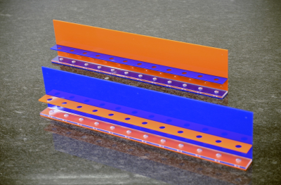 Zahnb&amp;#252;rstenhalter, blau/orange, 900 mm, mit 12-Loch