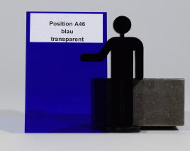 Platte aus Acrylglas 3 mm dunkelblau transparent