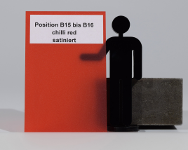 Platte aus Acrylglas 5 mm chili red satiniert