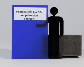 Platte aus Acrylglas 3 mm saphire blue satiniert
