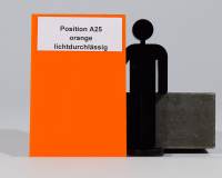 Platte aus Acrylglas 3 mm orange lichtdurchl&amp;#228;ssig (opal)