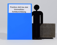 Platte aus Acrylglas 3 mm himmelblau lichtdurchl&amp;#228;ssig (opal)