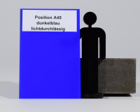 Platte aus Acrylglas 3 mm dunkelblau lichtdurchl&amp;#228;ssig (opal)