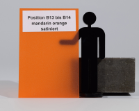 Platte aus Acrylglas 3 mm mandarinorange satiniert
