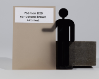 Platte aus Acrylglas 3 mm sandstonebrown satiniert