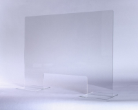 Spuckschutz 900 x 900 mm, Dicke 5 mm, fixe geklebte F&amp;#252;sse