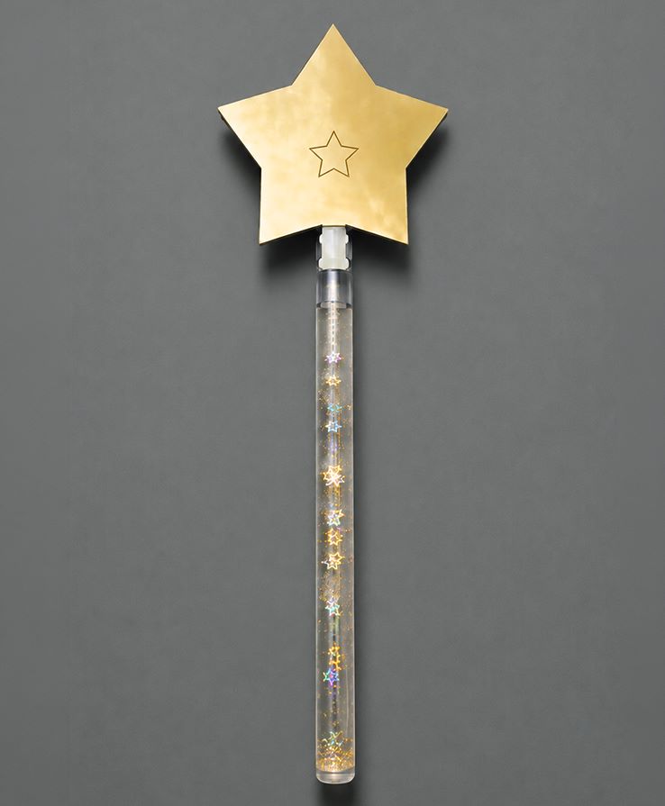 Zauberstern gold, Stab goldiger Glitter, Perlmuttsterne