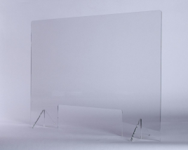 Spuckschutz 900 x 900 mm, Dicke 5 mm, abnehmbare F&#252;sse