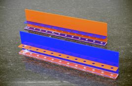 Zahnbürstenhalter, blau/orange, 900 mm, mit 12-Loch
